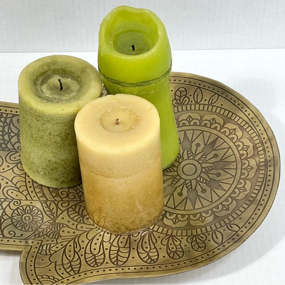 BOHO HAMSA HAND Metal Decorative Tray Catchall Fruit Tray Handcrafted in India - Picture 17 of 17